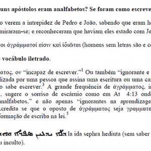 Os Apóstolos eram analfabetos?