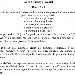 As setenta semanas de Daniel se aplica a Jesus?