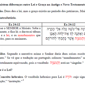 Existem diferenças entre Lei e Graça?