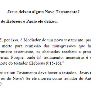 Após a ressurreição de Jesus, surgiu o Novo Testamento?