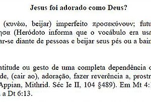 Jesus foi adorado como Deus?