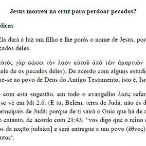 Jesus morreu para perdoar pecados?