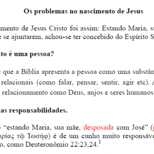 Os problemas no nascimento de Jesus