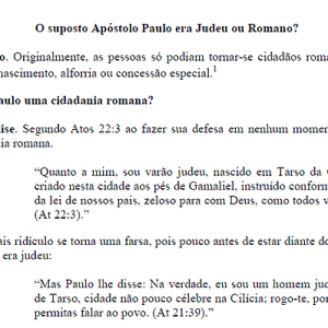 Paulo tinha cidadania Romana?