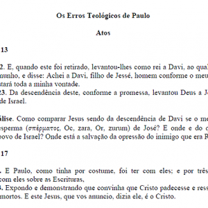 Paulo cometeu erros teológicos?