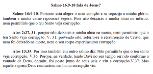 Salmo 16--9-10 fala de Jesus 10