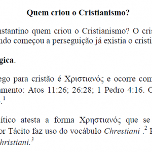 Quem criou o Cristianismo?