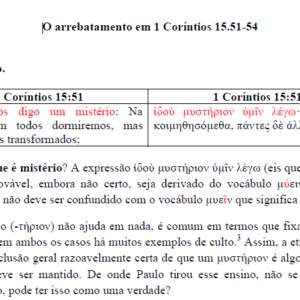 O arrebatamento em 1 Coríntios 15